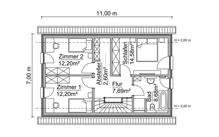 Grundriss Aktionshaus AH 3 - Obergeschoss