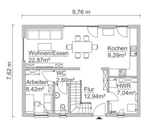 Grundriss EG Ausbauhaus 2