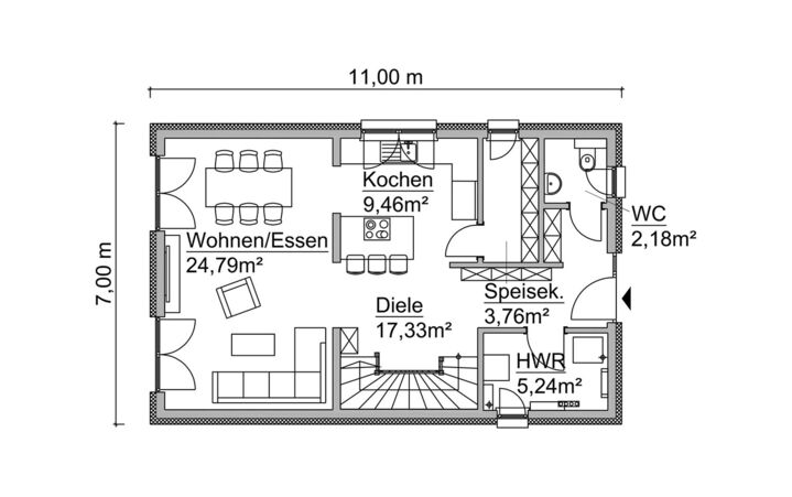 Grundriss Aktionshaus AH 3 - Erdgeschoss